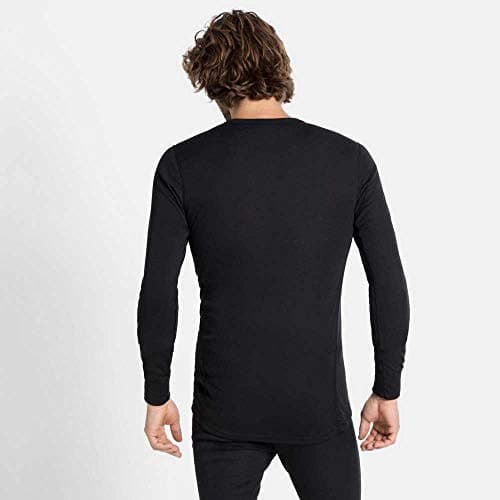 Odlo Thermal Underwear for Men Active Warm Long Sleeve I Thermal Shirt I Warm ski Underwear with Round Neck I Men Black — view 3