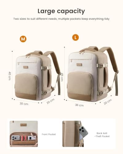 LOVEVOOK Ryanair Cabin Bag 40x30x20, Underseat Carry On Backpack — view 5
