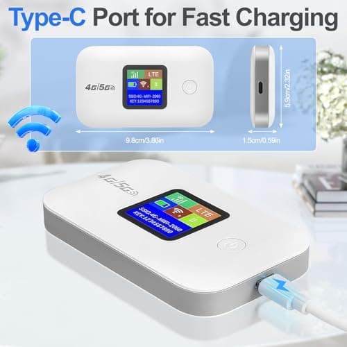 4G/5G LTE WiFi Router, Portable 4G/5G Wifi Travel Router with SIM Card Slot,150Mbps Speed UsersMobile WiFi Router Dongle Connects Up to 10 Devices, High Compatibility — view 5