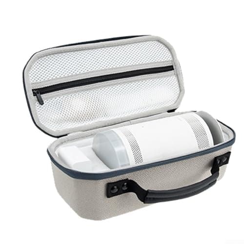 Hard Travel Case for Samsung Freestyle Projector, Shockproof EVA Carrying Case with Silicone for Cover & Mesh Pocket, Portable Storage Organizer for Smart Projector Accessories — view 2