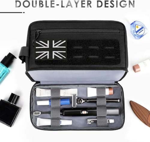 ETRONIK Tactical Toiletry Bag Men, Travel Wash Bag with Double Compartment — view 2