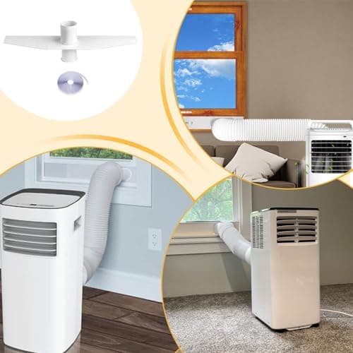 Portable AC Window Kit, Waterproof Zipper Opening Insulation Seal Panel, Universal No Drill AC Window Vent Kit for Bedroom, Apartment, Office, Basement and Garage — view 4