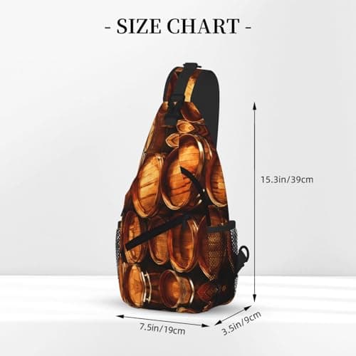 Wine Cork Printing Sling Bag For Men Crossbody Backpack Shoulder Chest Bag Daypack Travel Casual Hiking Outdoor — view 3