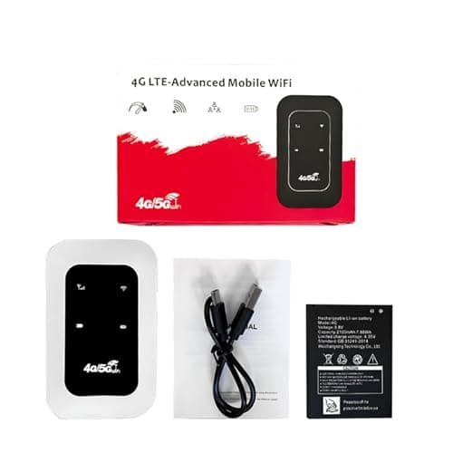 All Network Portable WiFi, 5G/4G Portable WiFi Hotspot with SIM Card Slot, Pocket Internet Hotspot Up To 10 Devices, Stable Internet Speed, High Compatibility (White) — view 2