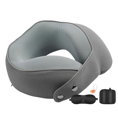 Moreeulsi U Shaped Neck Pillow Magnetic Buckle Breathable Removable — view 6
