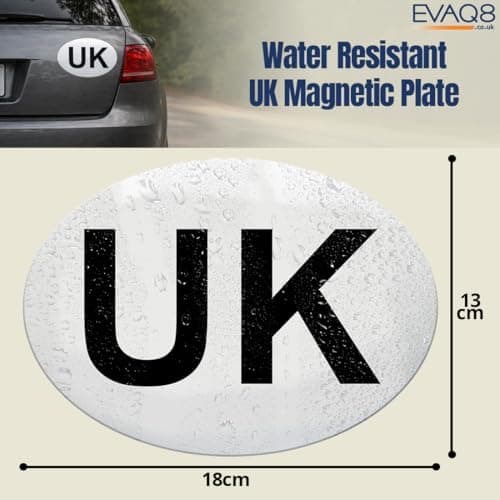 EVAQ8 Europe Travel Driving Kit 2026 Includes the Four Core Items UK Cars Must Carry When Travelling to France, Italy, Germany, Spain: UK Sticker, Warning Triangle, Vests, Headlamp Beam Converters — view 4