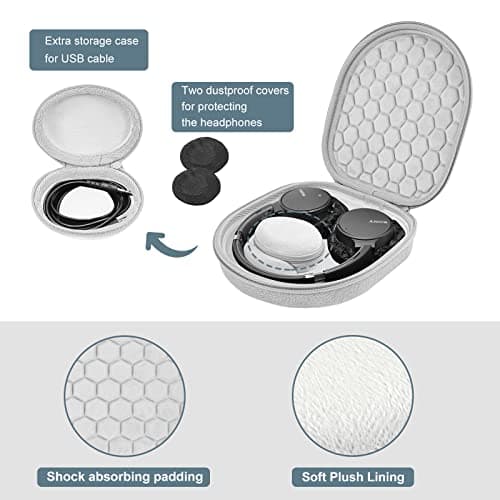 ProCase Hard Travel Case for Sony Headphones -Grey — view 6