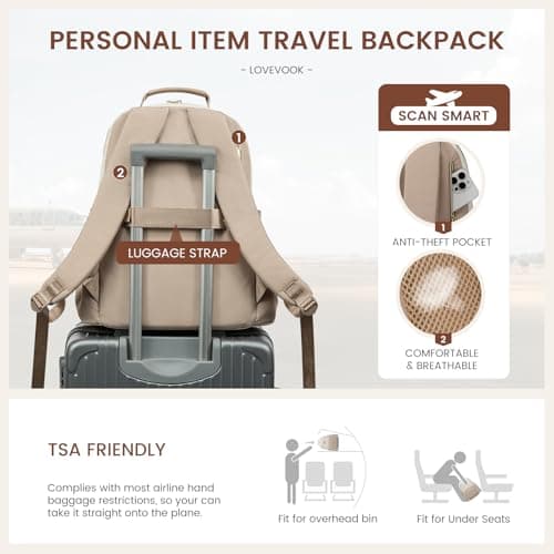 LOVEVOOK Laptop Backpack for Women with Pouch Pocket for Large Capacity Cup,15.6 Inch Backpack Womens Travel Backpack, Waterproof Laptop Computer Bag for Work Business Backpack College Teacher — view 6