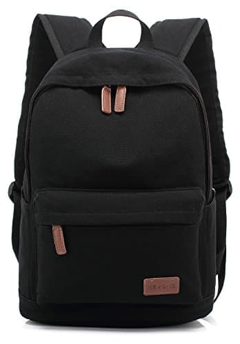 kayond Casual Style Lightweight Canvas Laptop Bag/Business Backpacks/School Backpack/Travel Backpack (Black)