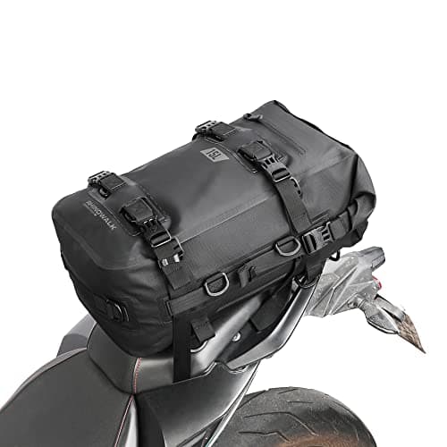 Rhinowalk Motor Pannier Bag 15L Multifunctional FullyWaterproof Rear Rack Trunk Motorcycle Seat Bag Motorbike Saddle Bag Professional Motor Accessories-Black