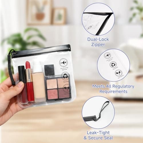 8 PCS 20x20cm Airport Security Liquids Bags, TSA Approved — view 6