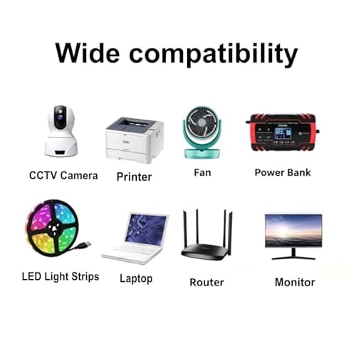 JZK 5 Pack DC Power Adapter, 90 Degree Right Angle 5.5x2.1mm Female to 5.5x2.1mm Male Barrel Plug Connector for Laptops, Routers, LED Strips, CCTV — view 5