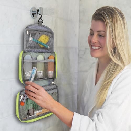 Travelon Compact Hanging Toiletry Kit, Lime, One Size — view 6