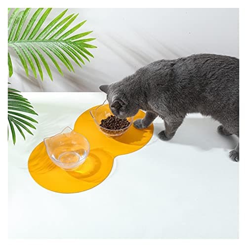 JINGYAN Feeding Mats for Dogs Faux Leather Durable Pet Food Water Pad Foldable Bowl Delicate for Cat(Green) — view 4