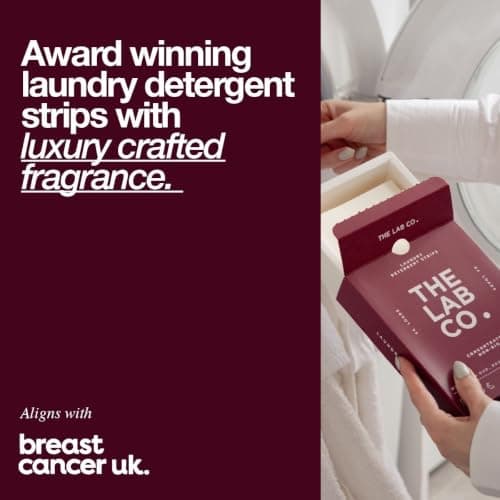 The Lab Co. Laundry Detergent Strips Washing Sheets | Eco Ultra-Concentrated | Non-Bio for Sensitive Skin | Non-Toxic Fragrance | EDC-Free | Lab-Tested | Welcoming Oud Rose Bergamot | 64 Loads — view 3