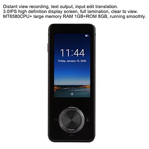 Cocoarm Smart Languages Translator, Intelligent Voice Translation Device, Aluminum Alloy, 3.0 Inch IPS Screen, 137 Online Languages, Photo Translation, for Travel Business Study (Gold) — view 3