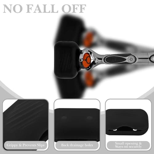 2Pack Razor Silicone Covers, Portable Shaver Holder for Travel, Razor Cover — view 3