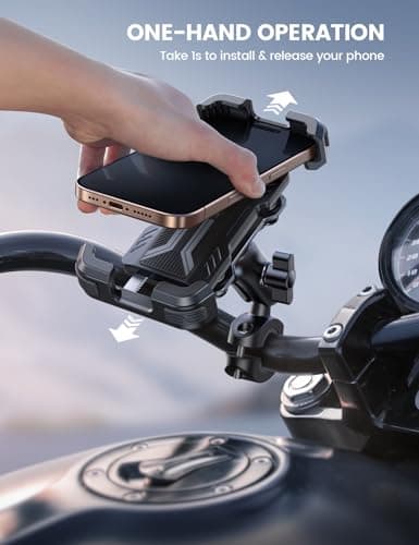 Lamicall Motorbike Phone Holder, [Anti-Theft] Motorcycle Phone Mount Bike — view 6