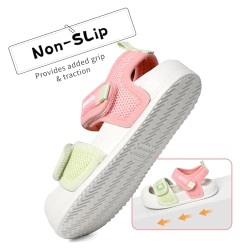 MK MATT KEELY Boys Girls Sandals Kids Closed Toe Walking Shoes Toddlers Baby Wide Fit Beach Sandals with Non-Slip Sole,Pink,Size 5/5.5 UK Child — view 6