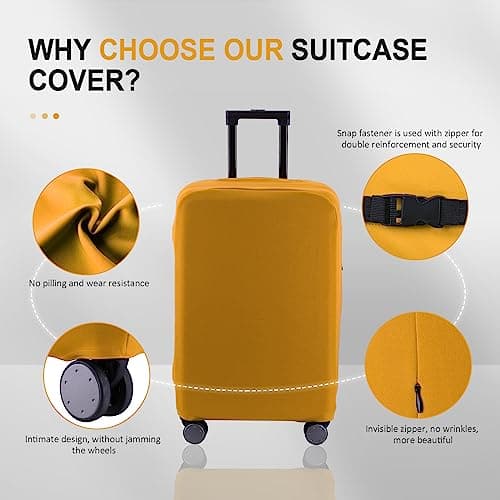 RainVillage Travel Luggage Cover Suitcase Protector, Yellow, 30-31 inch — view 4