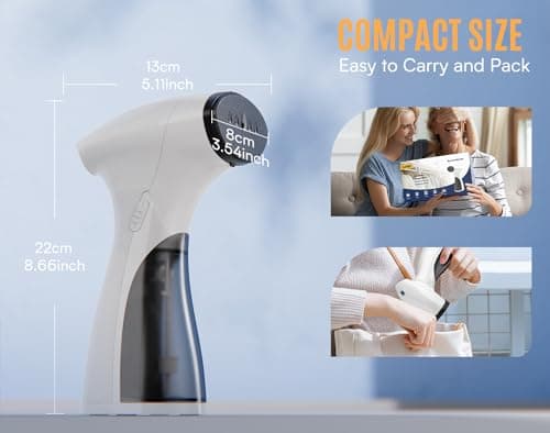 OLAYMEY Handheld Clothes Steamer 1600W, 25g Jet Steam, Fast Heat-up — view 5