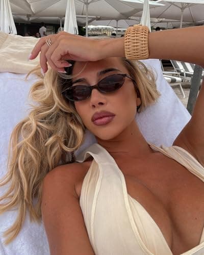 GUVIVI Retro Oval Sunglasses for Women 90s Cat Eye Shades UV400 protection — view 3