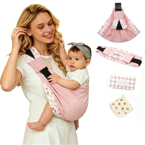 Baby Carrier for Hands-Fre, Ergonomic Sling, 3 Carry Positions, Lightweight