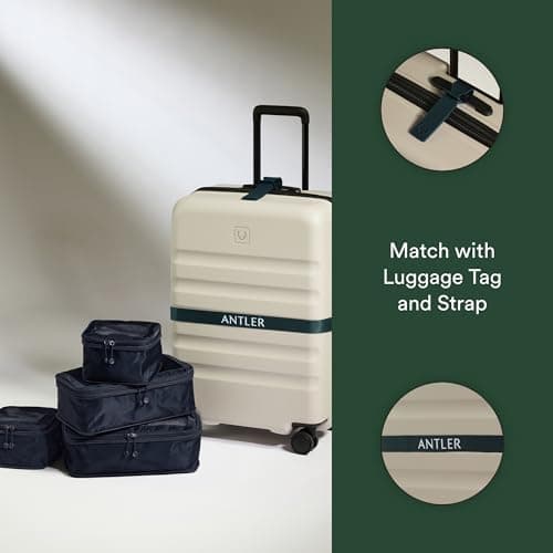 ANTLER - Compression Packing Cubes, Set of 4 Essential Packing Cubes for Suitcases and Backpacks - Holiday, Travel & Accessories Organiser, Easy Clothes and Shoe Storage - Navy Blue — view 6