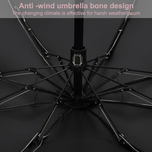 YZDZSW 6 Ribs Windproof Compact Umbrella, Small Umbrella for Handbag, Pink — view 5
