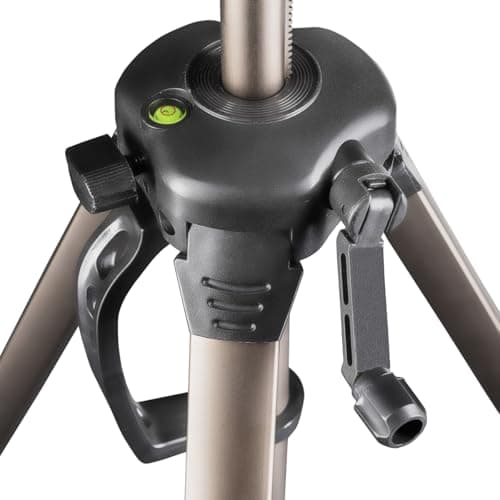 Mantona Basic Travel Pro III Photo Tripod Large Lightweight Aluminium Tripod with Quick Release Plate Height 55 to 146 cm Load 3 kg Light 1.07 kg Bronze with Bag — view 4