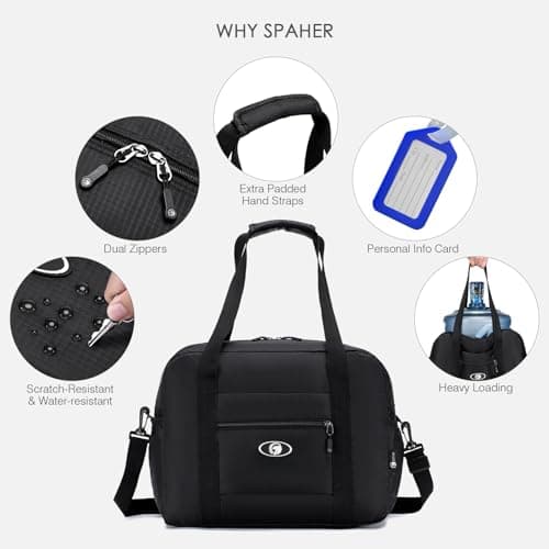 SPAHER 2 Pack Travel Cabin Bag 40x30x15 British Airways Carry on Luggage — view 4
