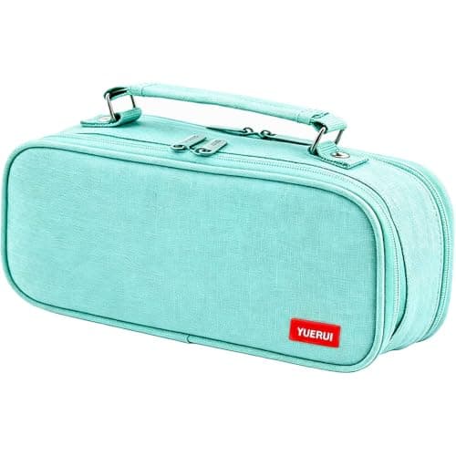 YOULIKE Large Capacity Pencil Case - Big Storage Pen Case with Compartments for Office College School - Pen Bag Pencil Pouch Stationery Organizer Box for Girls Boys Teen Adults (Turquoise)