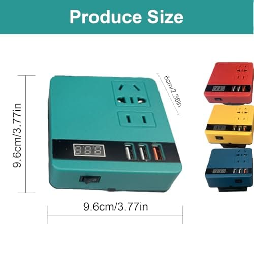 Friendly Battery Inverters Intelligent Voltages Converter Travel Power Adapter Innovative Battery Adapter for Home Overloading Protections Device — view 3