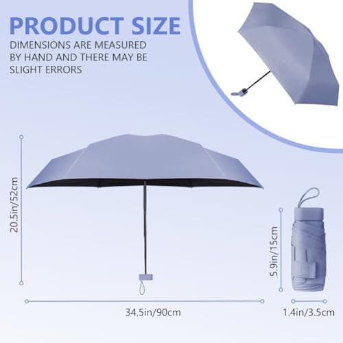 Aolso Windproof Portable Travel Umbrella with Capsule Case and Folding Sun Umbrella for Men and Women (Purple) — view 2