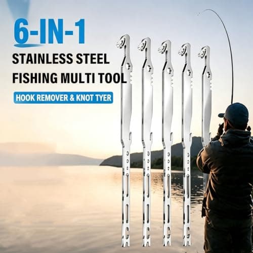 6-in-1 Stainless Steel Fishing Multi Tool Hook Remover and Knot Tyer — view 2
