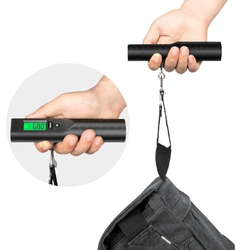 Rechargeable Digital Luggage Scale with LED Torch, 50kg Capacity, 3000mAh Rechargeable Battery, Backlit LCD Display — view 3