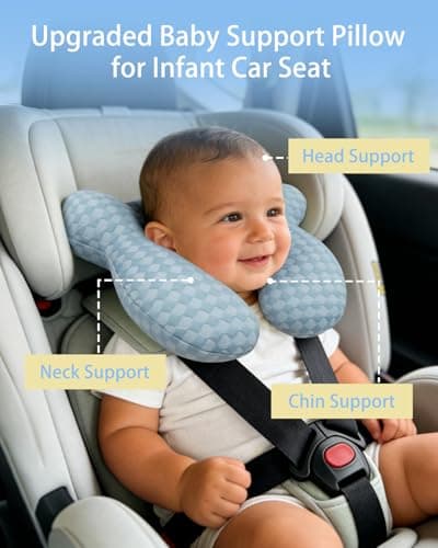 KAKIBLIN Baby Travel Pillow, Upgraded Baby Neck Pillows for Car Seat — view 4