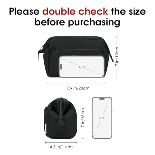 Narwey Makeup Bag, Travel Toiletry Bag, Wide-Open Wash Bag for Women — view 5