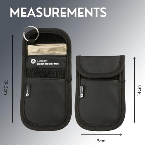 Defender Signal Blocker Mini 2 Pack - RFID Blocking Faraday Pouch - Police Accredited Car Key Signal Blocker Pouch - Protection for Keyless Fobs - Works with Remote Entry Keys — view 5