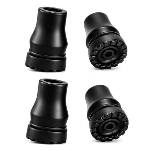 supregear Rubber Ferrules for Walking Sticks (4-Pack), 16mm Non-Slip Replacement Cane Tip for Standard Walking Stick Folding Cane Crutch Accessory, End Caps Stoppers Tips
