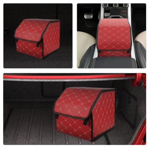 CAXUSD 2pcs Foldable Car Trunk Organizer Box for Groceries and Travel — view 4