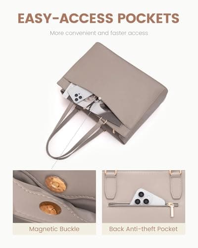 LOVEVOOK Laptop Bags for Women 15.6 inch, Large Women's Handbags Work Tote — view 6