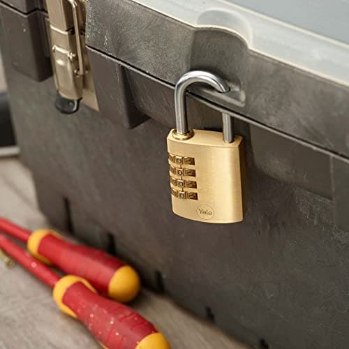 Yale - Y150B/40/130/1 Standard Security 40mm Brass Combination Padlock - Open Steel Shackle - 4 dial Combination Lock — view 4