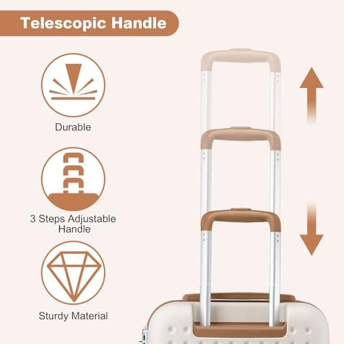 Kono Medium Suitcase, Lightweight Hard Shell Checked Luggage — view 4