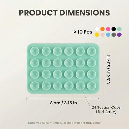 10 PcsPhone Suction Pad, Sticky Phone Grip, Non-Slip Silicone Suction — view 2