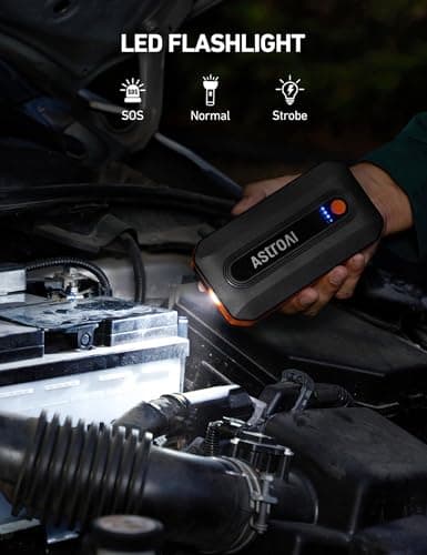 AstroAI B8 Car Jump Starter Power Pack (7.0L Petrol/5.5L Diesel), Orange — view 6