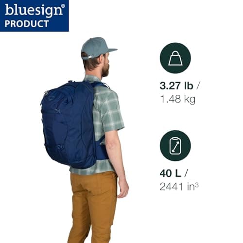 Osprey Farpoint Men's Travel Pack, 40L, Antique Blue — view 2