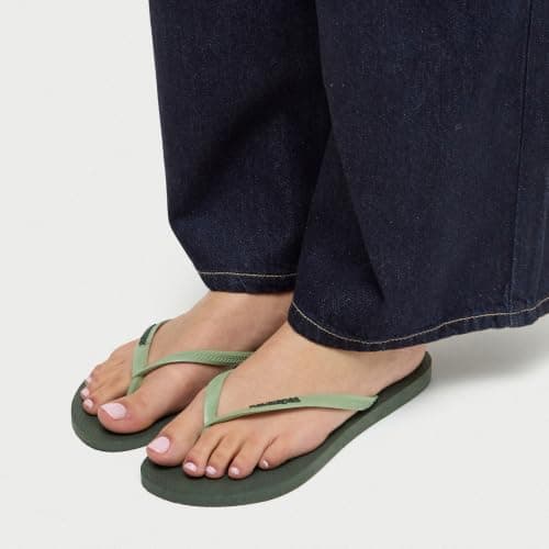 Havaianas Slim Logo Pop Up Women Flipflop Olive Green 6/7 UK — view 2
