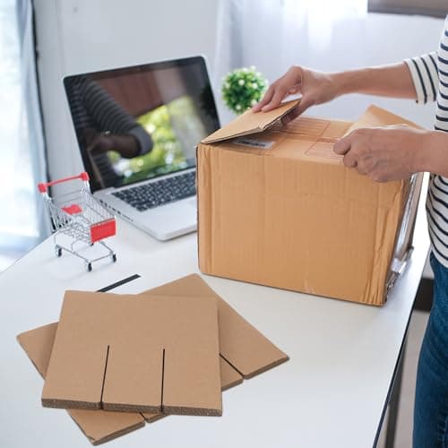 WHAMVOX 5pcs Moving Boxes for Glasses with Paper Cardboard Cell Dividers, Individual Compartments, Reusable Packing Box Inserts for Transporting Fragile Items and Shipping — view 5