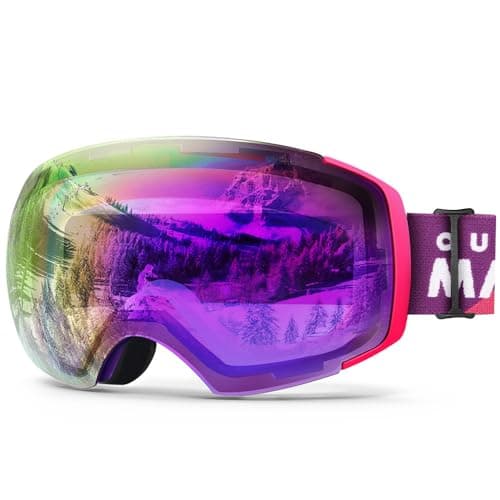 OutdoorMaster Ski Goggles PRO, OTG Snow Goggles with Interchangeable Lens